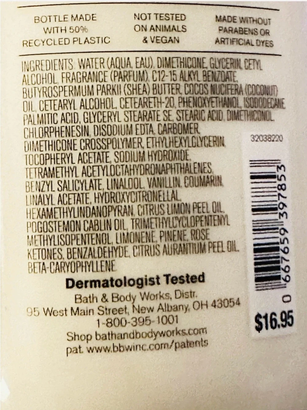 Bath & Body Works daily nourishing